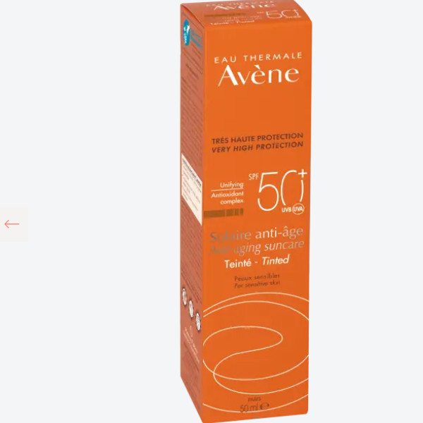 Agua termal Avène Hidroterapia de Avène Solar antiedad con color SPF 50+
