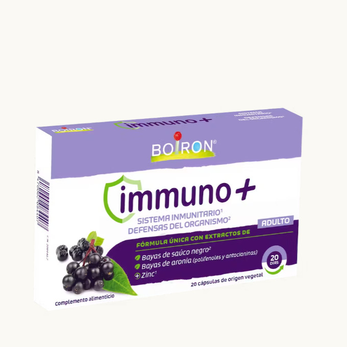 BOIRON IMMUNO+ Boiron Immuno + es un complemento alimenticio a base de extractos vegetales y zinc.
