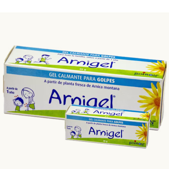 BOIRON Arnigel es un gel calmante para golpes, a partir de planta fresca de Arnica Montana