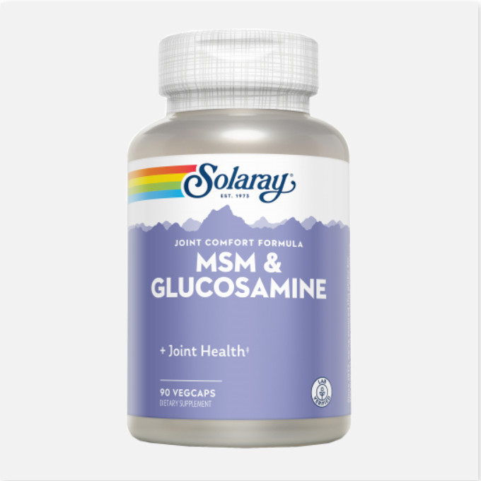 SOLARAY MSM & Glucosamine-90 Vegcaps.
