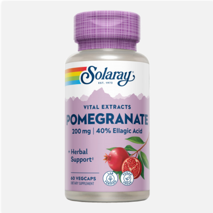 SOLARAY Pomegranate 200 Mg- 60 VegCaps. Apto Para Veganos.