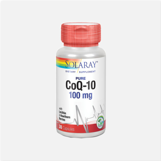 SOLARAY Pure 100 Mg CoQ10 - 30 Cápsulas.