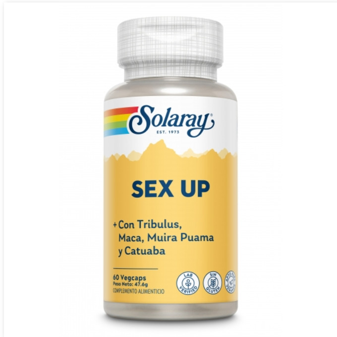 SOLARAY Sex Up-60 VegCaps. Sin Gluten. Apto Para Veganos