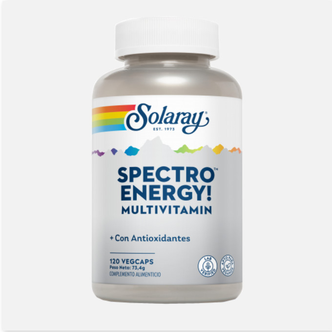 SOLARAY Spectro™ Energy! - 120 VegCaps. Apto Para Veganos