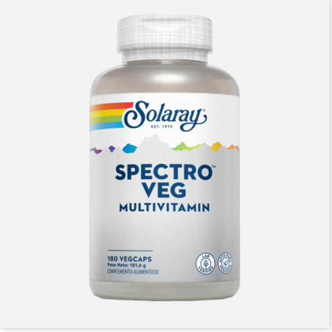 SOLARAY Spectro™Multi-Vita-Min™ - 180 VegCaps.Apto Para Veganos