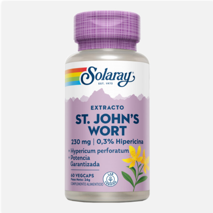 SOLARAY St. John's Wort-60 VegCaps. Apto Para Veganos