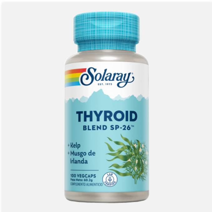 SOLARAY Thyroid Blend SP-26™-100 VegCaps. Apto Para Veganos