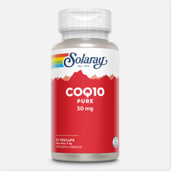 SOLARAY CoQ-10 30 Mg- 30 VegCaps. Apto Para Veganos