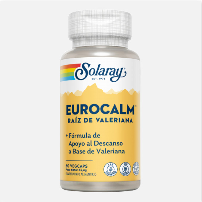 SOLARAY EuroCalm™-60 VegCaps. Sin Gluten. Apto Para Veganos