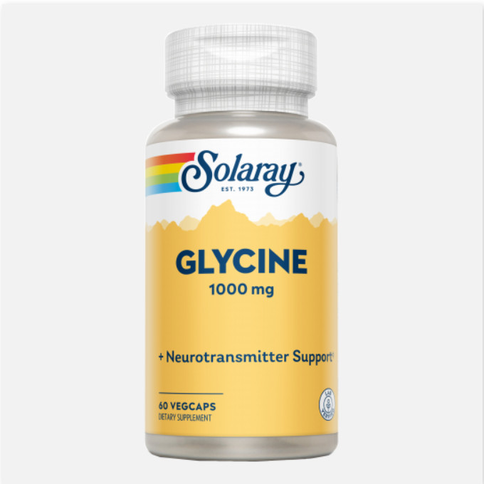 SOLARAY Glycine 1000 Mg- 60 VegCaps. Apto Para Veganos