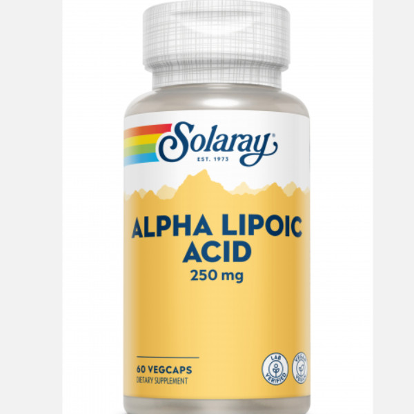 SOLARAY Alpha Lipoic Acid 250 Mg - 60 VegCaps. Apto Para Veganos