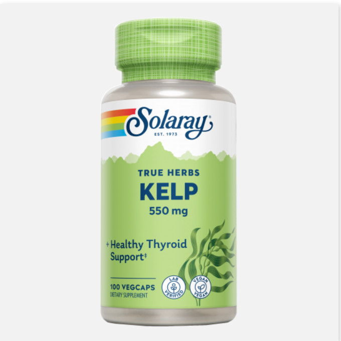 SOLARAY Kelp-100 VegCaps. Apto Para Veganos.