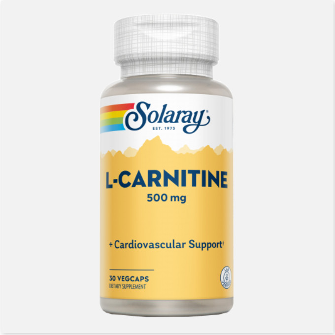 SOLARAY L-Carnitine 500 Mg- 30 VegCaps. Apto Para Veganos