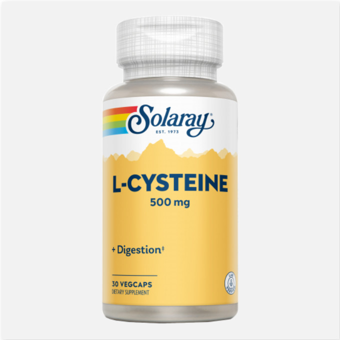 SOLARAY L-Cysteine 500 Mg - 30 VegCaps. Apto Para Vegetarianos.
