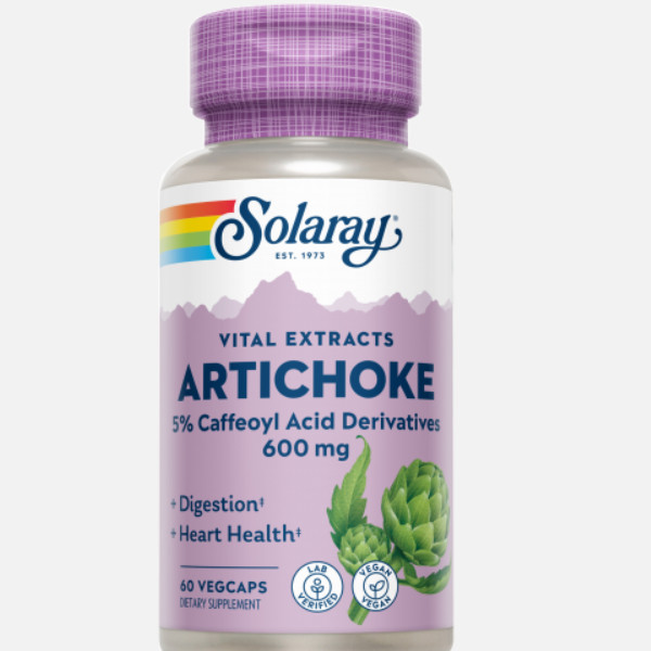 SOLARAY Artichoke-60 VegCaps. Apto Para Veganos