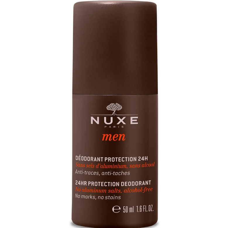 NUXE Cosmética de Origen natural Desodorante protección 24 h, NUXE Men 50 ml Desodorante hombre 24 h - anti-marcas, anti-manchas Para todos los tipos de piel 95 % de ingredientes de origen natural