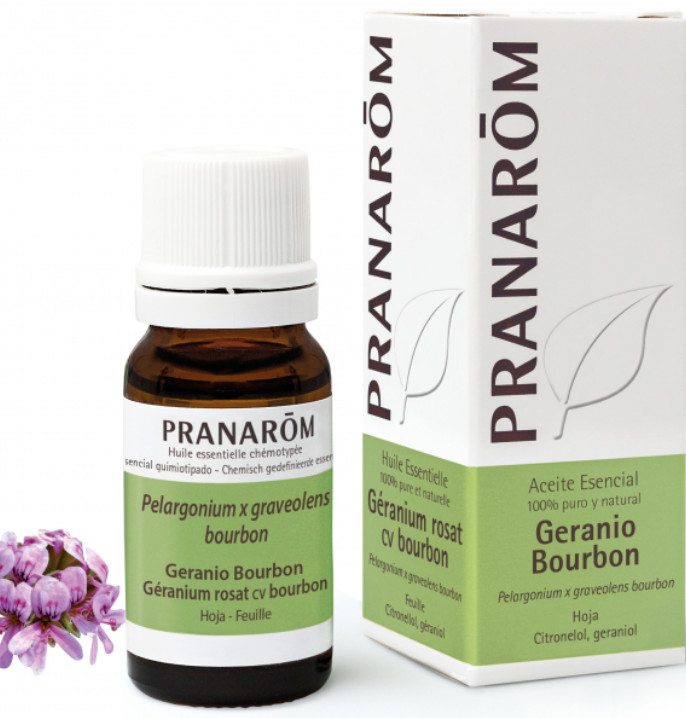 PRANAROM AROMATERAPIA fitoaromaterapia medicina natural Geranio Bourbon - 10 ml Pelargonium x graveolens bourbon