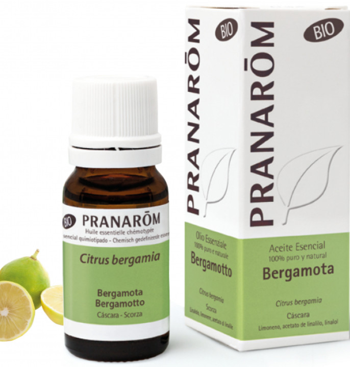 PRANAROM AROMATERAPIA fitoaromaterapia medicina natural Bergamota - 10 ml Citrus bergamia Campos de aplicación Digestión y salud intestinal - Difusión atmosférica - Equilibrio emocional