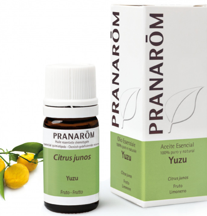 PRANAROM AROMATERAPIA fitoaromaterapia medicina natural Yuzu - 5 ml Citrus junos Campos de aplicación Digestión y salud intestinal - Equilibrio emocional 
