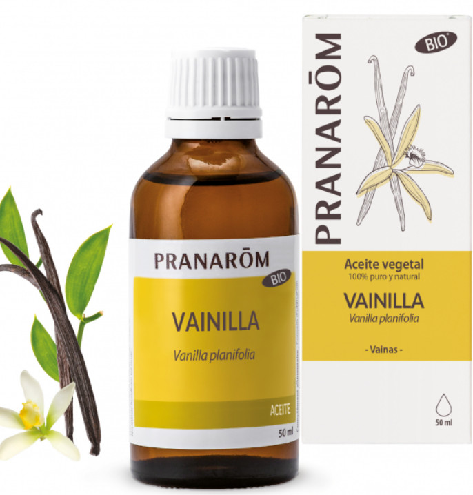 PRANAROM AROMATERAPIA fitoaromaterapia medicina natural Vainilla - 50 ml Vanilla planifolia - Extracto de vainilla bourbon 100% puro y natural Campos de aplicación Equilibrio emocional - Cuidados de belleza