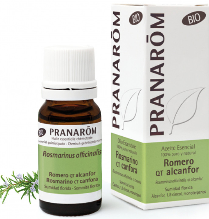 PRANAROM AROMATERAPIA fitoaromaterapia medicina natural Romero qt alcanfor - 10 ml Rosmarinus officinalis qt alcanfor