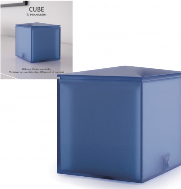 PRANAROM AROMATERAPIA fitoaromaterapia medicina naturala Cube - Azul difusor ultrasónico - Efecto luz y transparencia Campos de aplicación Difusión atmosférica