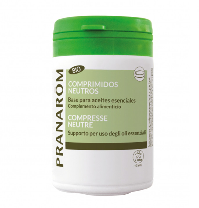 PRANAROM AROMATERAPIA fitoaromaterapia medicina natural Comprimidos neutros - 30 g Base para aceites esenciales - Comprimidos especialmente concebidos para absorber los aceites esenciales.