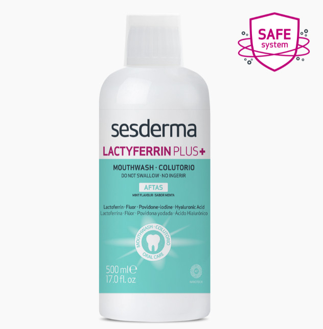 SESDERMA dermocosmetica Nanotech Listening to your skin LACTYFERRIN Colutorio Plus Aftas