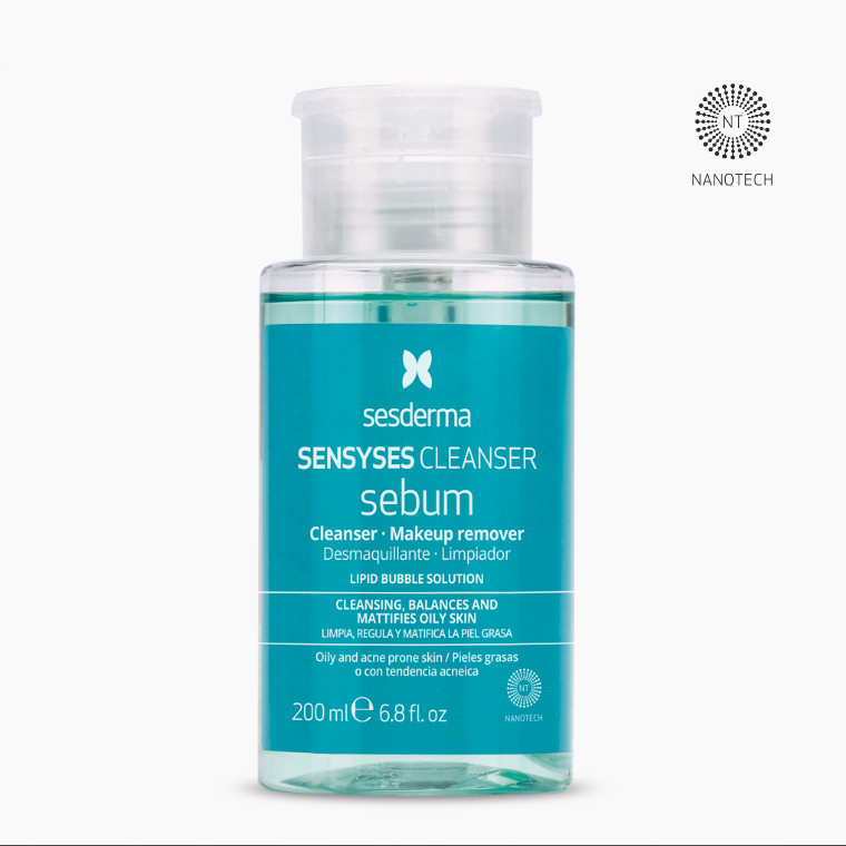 SESDERMA dermocosmetica Nanotech Listening to your skin LIMPIEZA FACIAL SENSYSES Cleanser Sebum Desmaquillante Limpiador