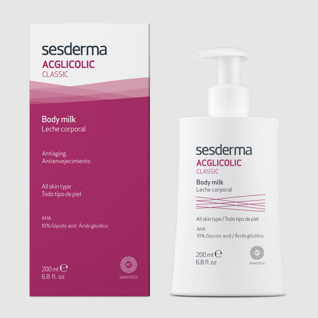 SESDERMA dermocosmetica Nanotech Listening to your skin ACGLICOLIC Leche corporal