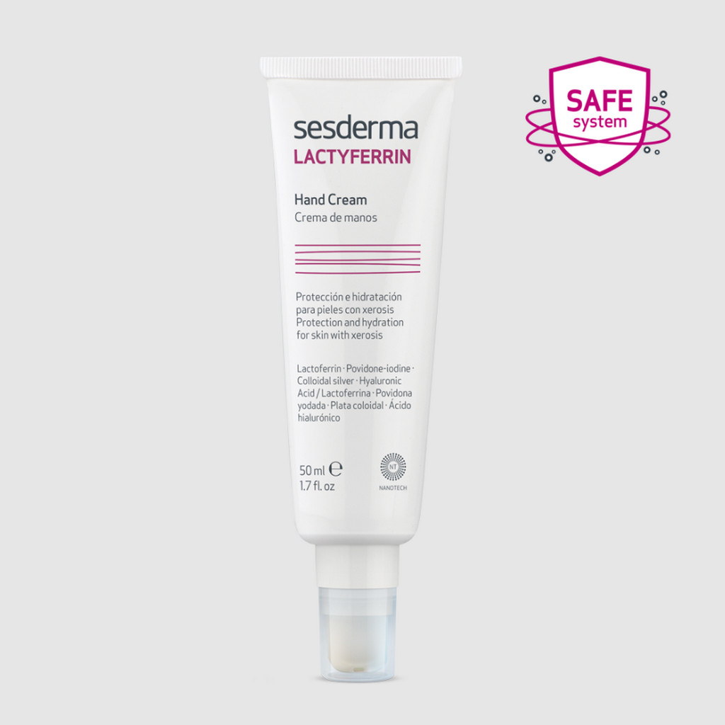 SESDERMA dermocosmetica Nanotech Listening to your skin LACTYFERRIN crema de manos 50ml