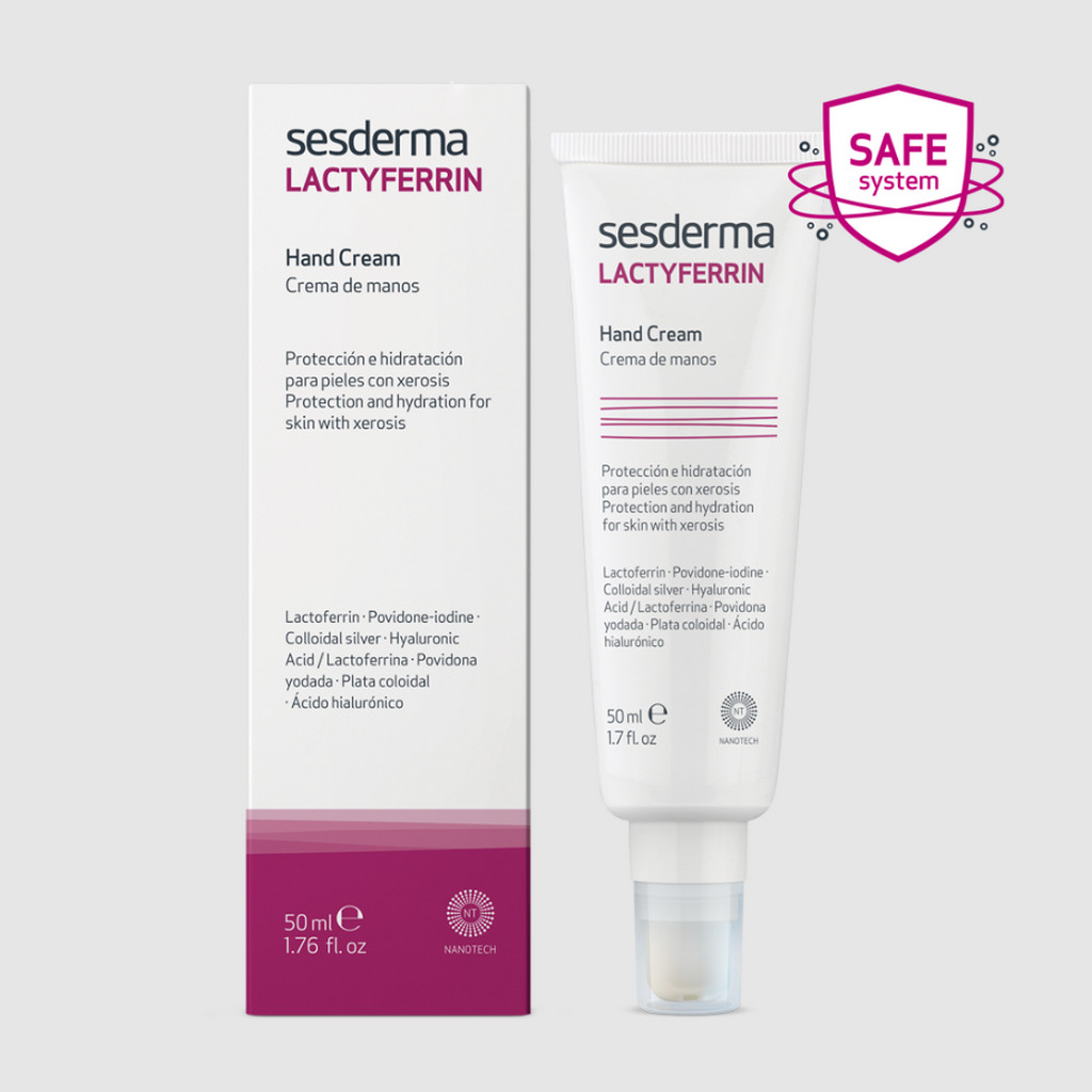 SESDERMA dermocosmetica Nanotech Listening to your skin LACTYFERRIN crema de manos 50ml