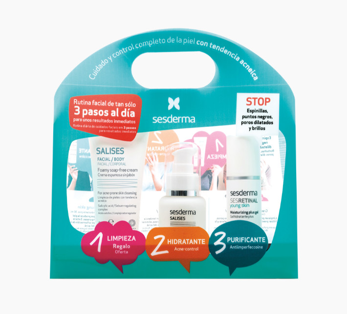 SESDERMA dermocosmetica Nanotech Listening to your skin ACNÉ SALISES Pack antiacné