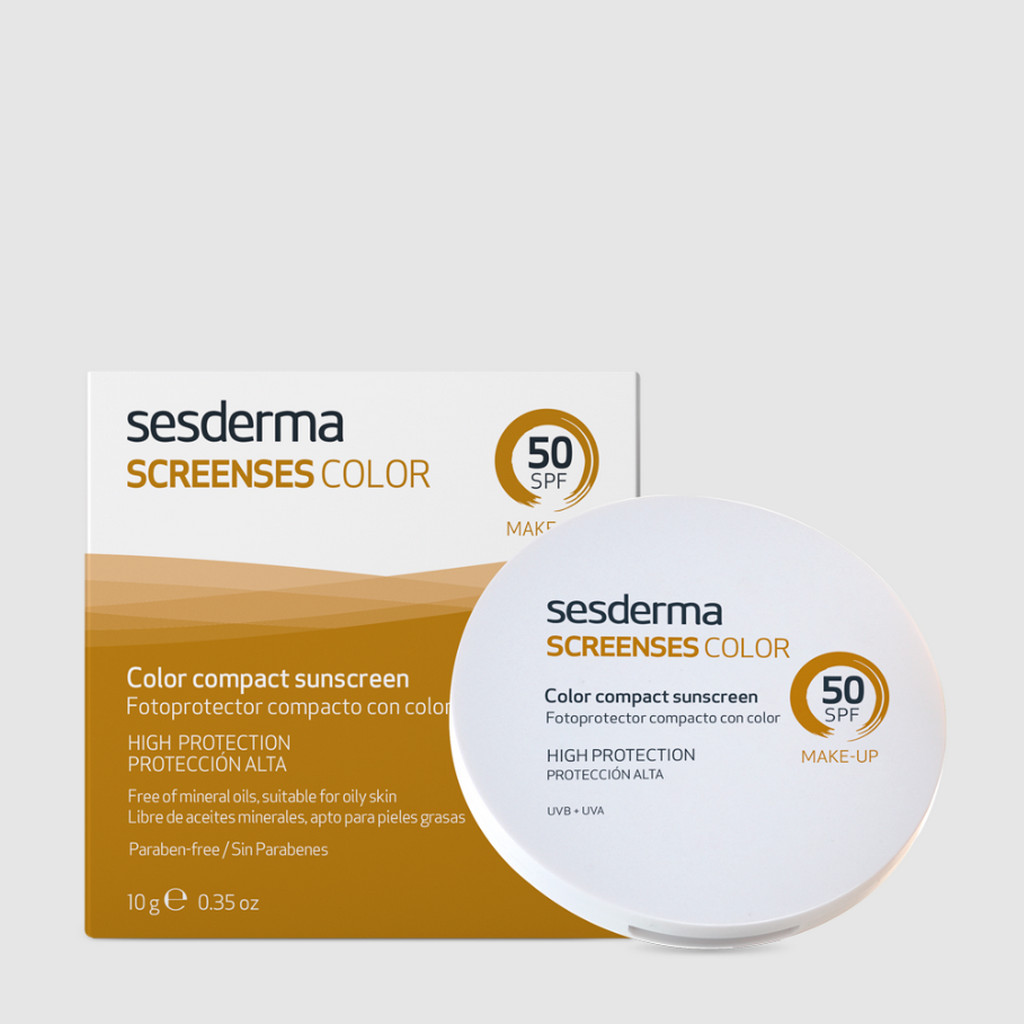 SESDERMA dermocosmetica Nanotech Listening to your skin SCREENSES Compacto SPF 50 Brown