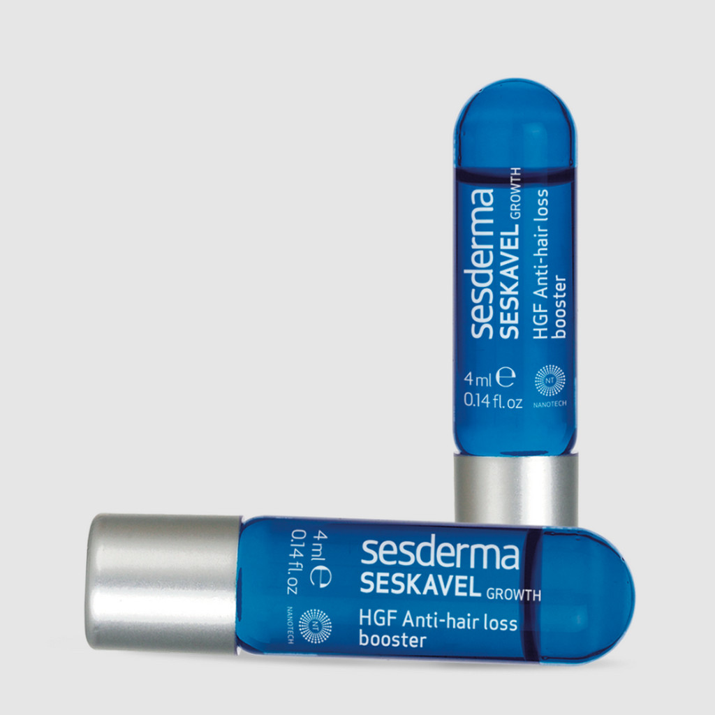 SESDERMA dermocosmetica Nanotech Listening to your skin SESKAVEL GROWTH HGF anticaida 30 ampollas