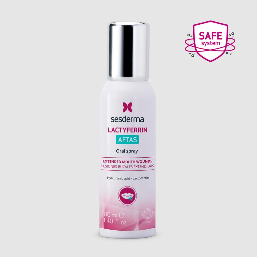 SESDERMA dermocosmetica Nanotech Listening to your skin LACTYFERRIN aftas oral spray 100ML