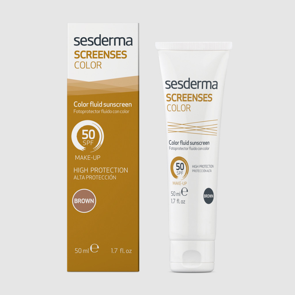 SESDERMA dermocosmetica Nanotech Listening to your skin SCREENSES Fluido SPF 50 Brown