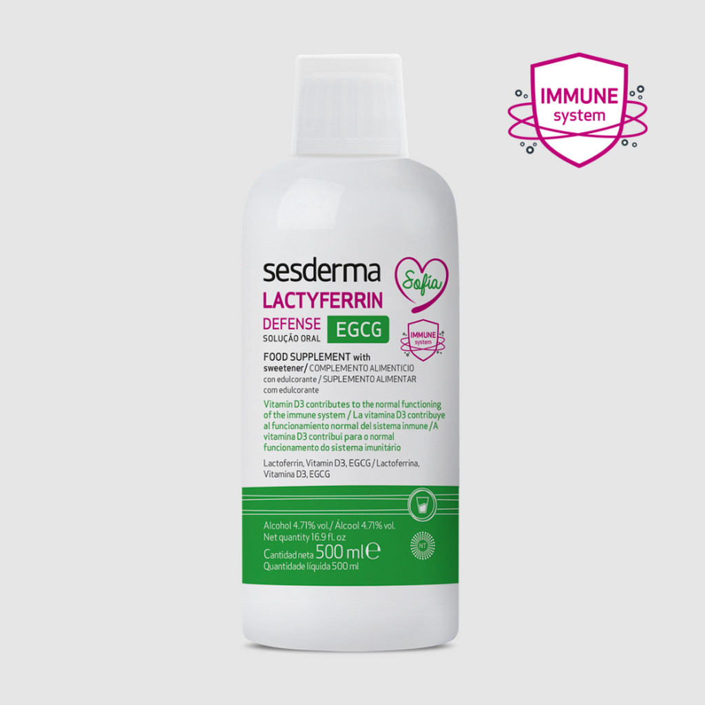 SESDERMA dermocosmetica Nanotech Listening to your skin LACTYFERRIN DEFENSE EGCG 500ml