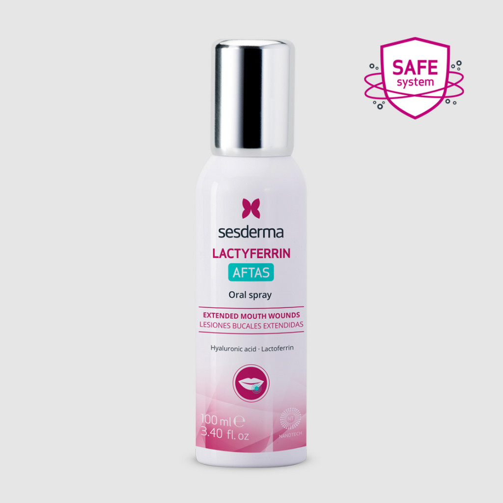 SESDERMA dermocosmetica Nanotech Listening to your skin LACTYFERRIN aftas oral spray 100ML