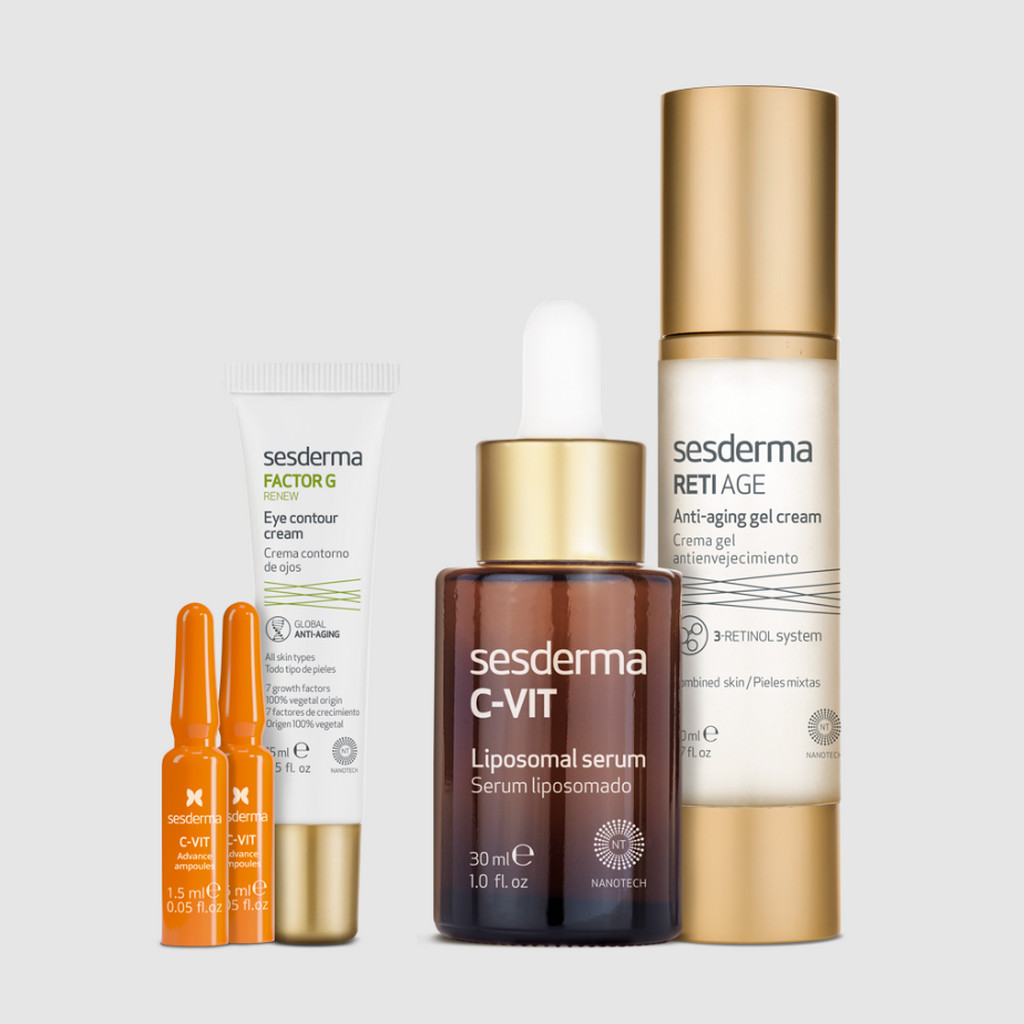 SESDERMA dermocosmetica Nanotech Listening to your skin PACK antiedad y luz