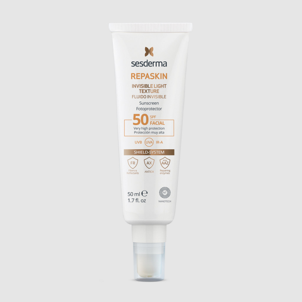 SESDERMA dermocosmetica Nanotech Listening to your skin REPASKIN Fluido invisible SPF50