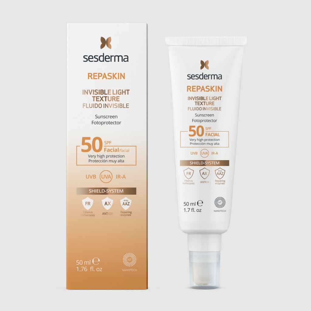 SESDERMA dermocosmetica Nanotech Listening to your skin REPASKIN Fluido invisible SPF50