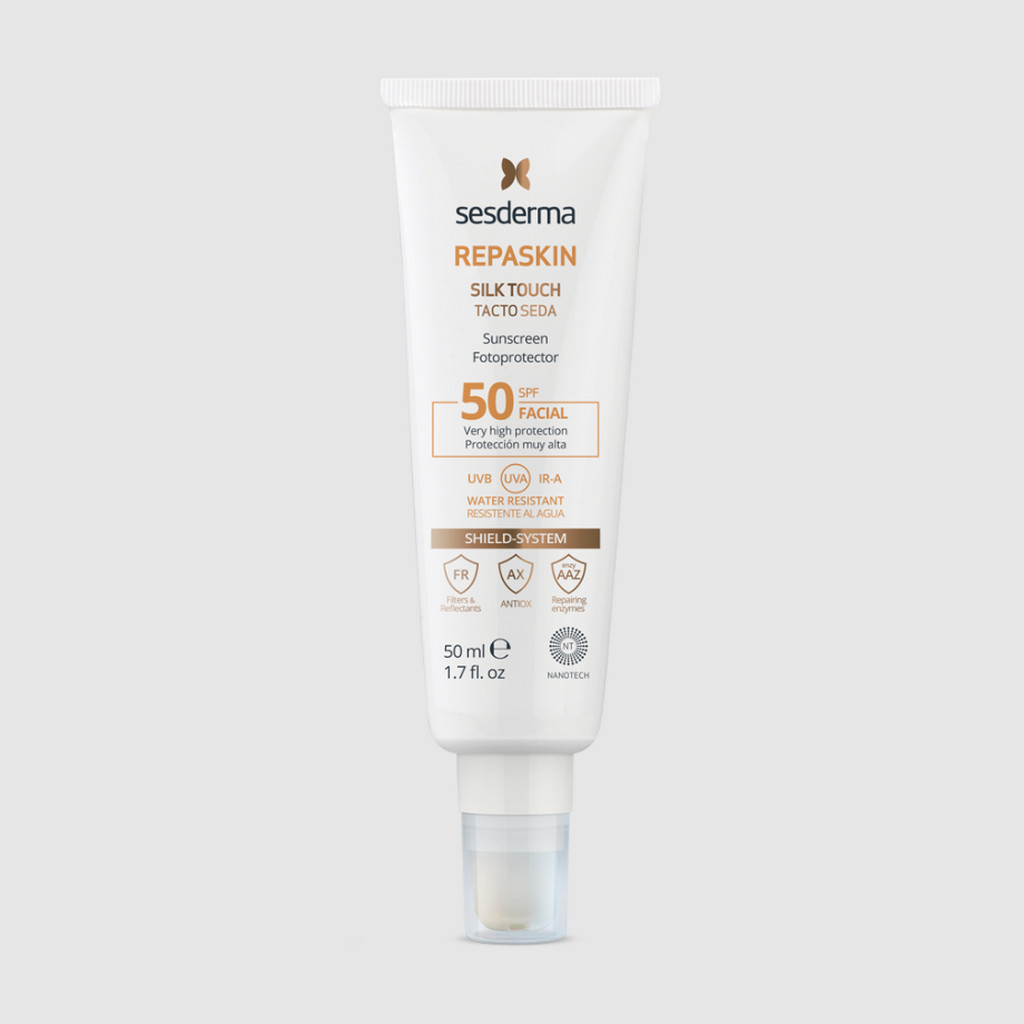 SESDERMA dermocosmetica Nanotech Listening to your skin REPASKIN Facial Tacto Seda SPF 50