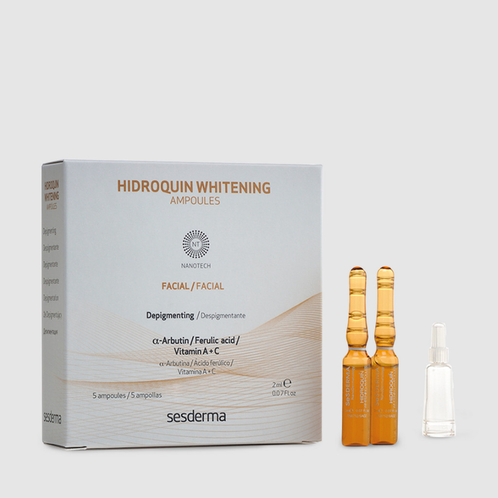 SESDERMA dermocosmetica Nanotech Listening to your skin HIDROQUIN Whitening ampoules