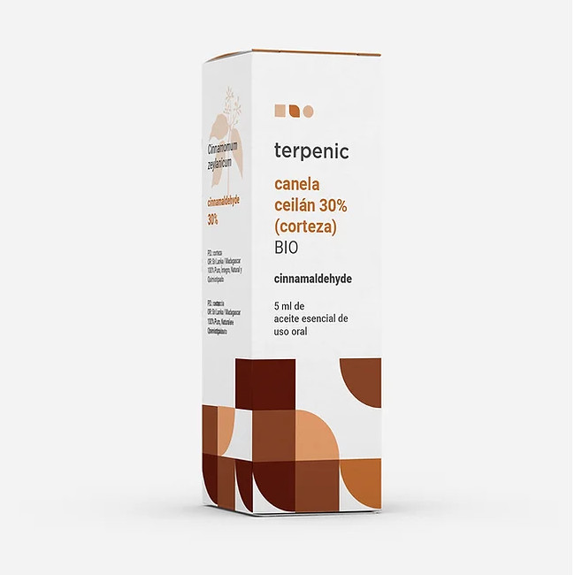 TERPENIC LABS ae canela ceilán 30% Cinnamomum zeylanicum cinnamaldehyde Aceite esencial BIO de uso oral