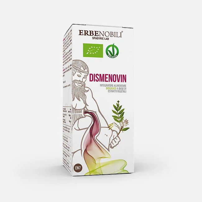 TERPENIC LABS dismenovin Complemento alimenticio ecológico a base de extractos de glicerina de frambuesa, fresno, brezo, centeno y grosella negra. 