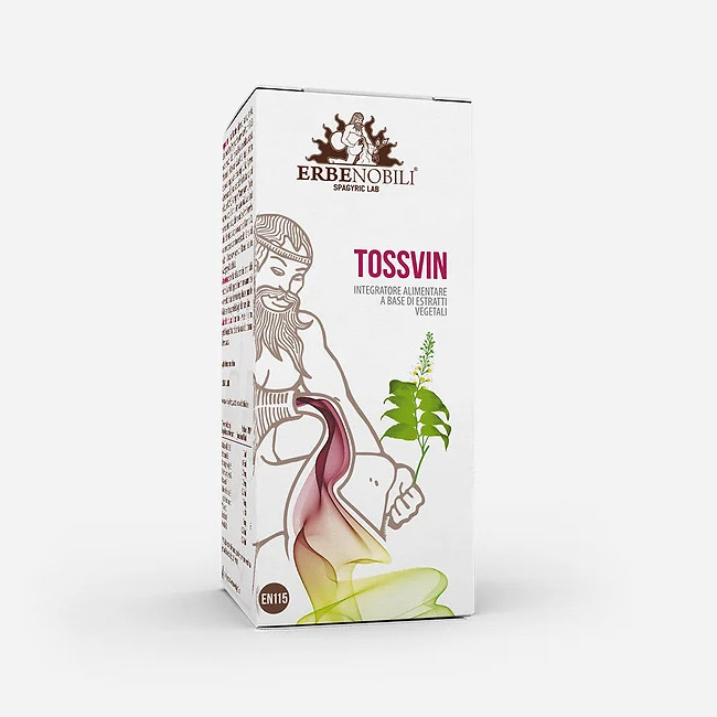 TERPENIC LABS tossvin Complemento alimenticio a base de extractos de plantas: en particular El aceite esencial de eucalipto y el extracto de pulmonaria tienen un efecto balsámico, mientras que el bálsamo de tolù favorece las secreciones bronquiales, finalmente el plátano y el hissim tienen un efecto emoliente y calmante de las mucosas orofaríngeas
