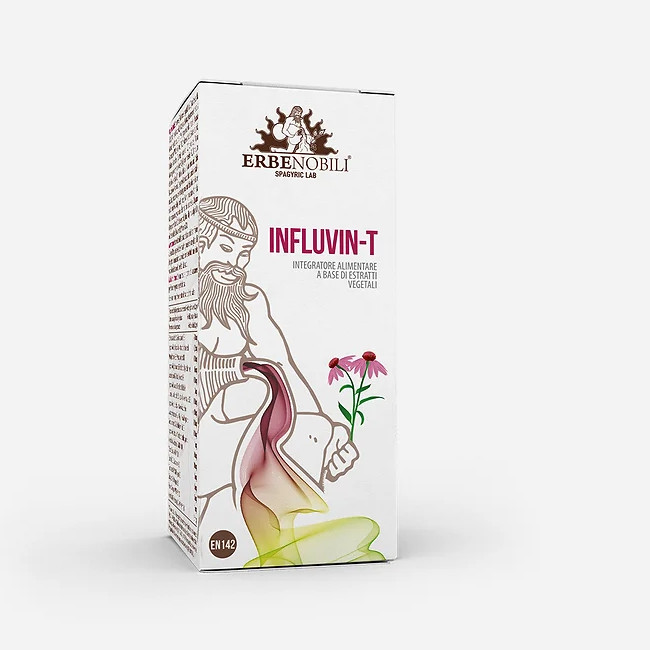 TERPENIC LABS influvin-t Complemento alimenticio a base de extractos de plantas en particular con Equinácea, Astrágalo, Liquen Islandés y Saúco que favorecen las defensas naturales del organismo.
