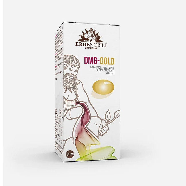 TERPENIC LABS dmg-gold Complemento alimenticio a base de inositol, dimetilglicina y trimetilglicina. Con Niacina y Vitamina B6, B12 y Folato, para favorecer la reducción del cansancio y la fatiga y Vitamina B1, útil para el metabolismo energético fisiológico
