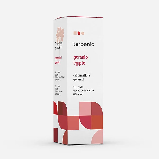 TERPENIC LABS ae geranio egipto Pelargonium graveolens citronellol / geraniol Aceite esencial BIO de uso oral